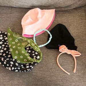 Kids' Colorful Hat and Headband Set